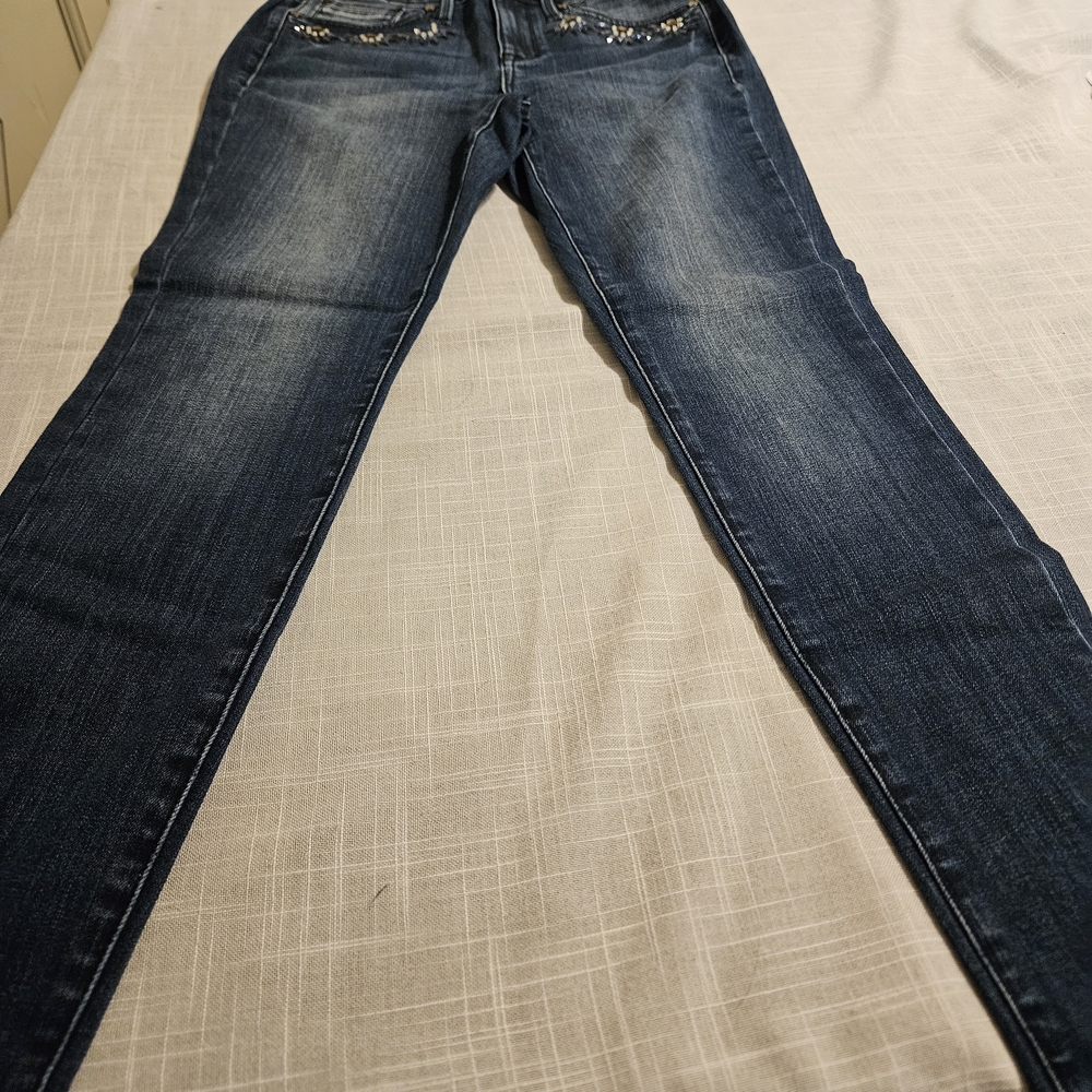 Seven7 Dark Blue Women's Skinny Jeans